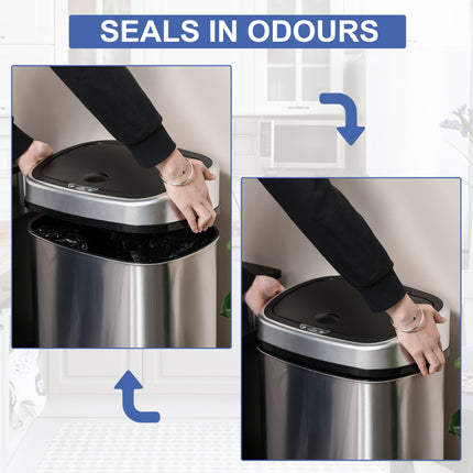 Sensor Dustbin Touchless Trash Can Automatic Garbage Bin Stainless Steel