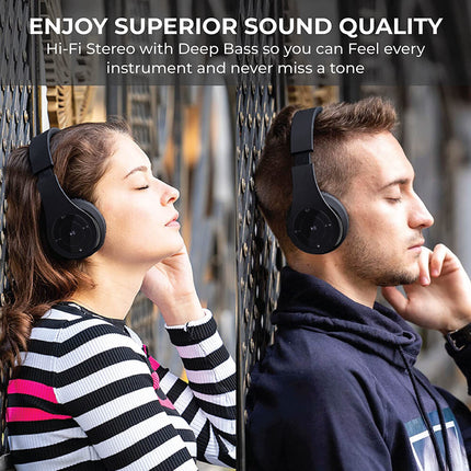 Wireless Bluetooth Headphones with Noise Cancelling Over-Ear Earphones 5.1 NEW`