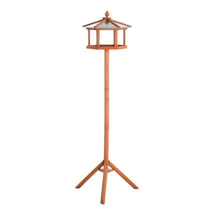 Bird Table Wooden Feeding Station with Stand for Garden Wooden 153Cm