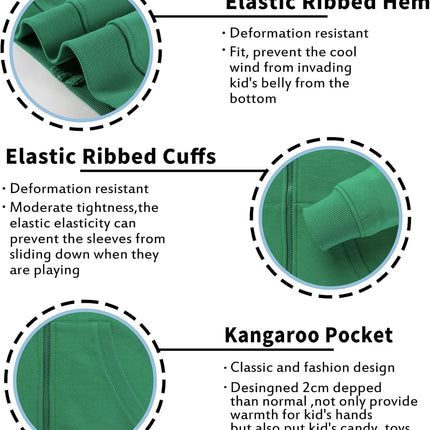 Kids Soft Brushed Fleece Zip-Up Hooded Sweatshirt Hoodie for Boys or Girls 4-12 Years