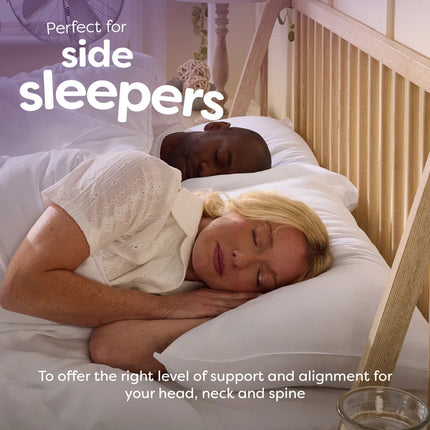 anti Allergy Firm Support Pillow Set (4) - Ideal for Side Sleepers & Spinal Alignment