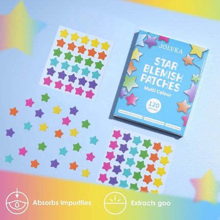 Star Pimple Patches,Hydrocolloid Patches (120 Patches),Cute Pimple Patches in 6 Colors for Face,Cute Face Stickers