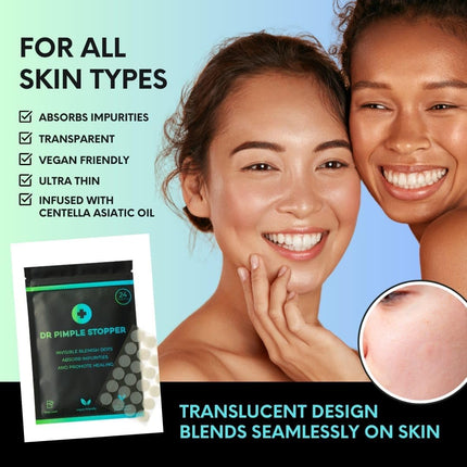 Acne Spot Patches Pack of 24 Translucent Hydrocolloid Infused with Centella Asiatic Oil Patch Spot Treatment Stickers for Face and Body - Fast-Acting, Invisible Korean Skincare