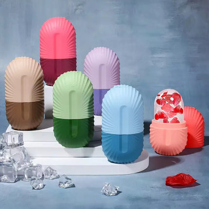 Ice Cube Silicone Massager-Face Ice Roller Mold-Reusable Facial Care Beauty Tool