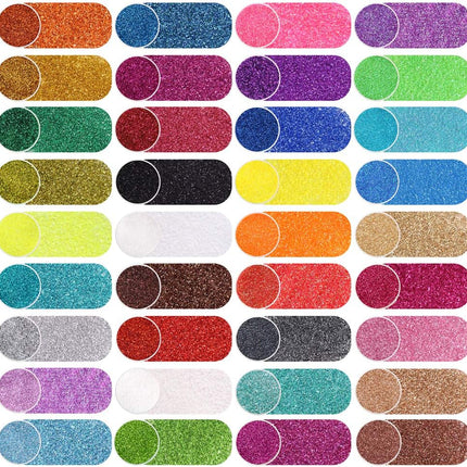 Extra Fine Glitter, Set of 36 Colors Nail Arts Cosmetic, Resin Crafts Loose Glit