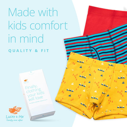 | Nolan Boy Boxer Brief Underwear | 100% Organic Cotton | 7-Pack