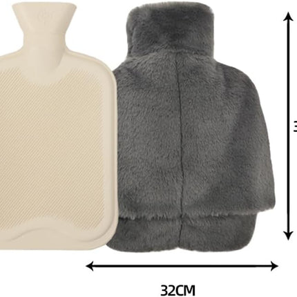 Foot Warmer,2L Heated Feet Warmer with Removeable & Washable Plush Cover Warm in Winter for Feet Pain Relief,Women and Men,Non Electric Heated Foot Warmers for Home,Office,Size 35 to 45 (Without Heel)