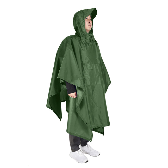 Foldable Waterproof Poncho Reusable Plastic Adult Camping Festival Rain Coat New