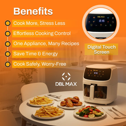 5L Air Fryer Transparent New Large Capacity Touch Screen Multifunction Mini Oven