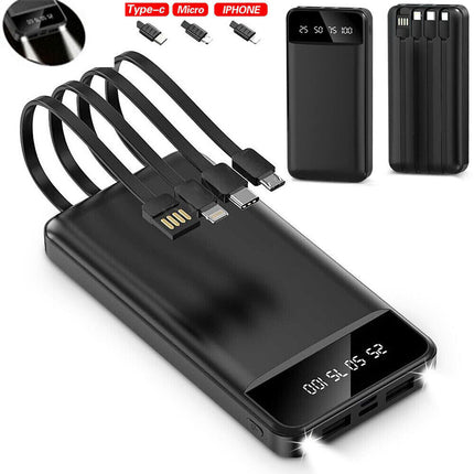 Power Bank Pack 9000000Mah Fast Charger 4 USB External Battery for Mobile Phone