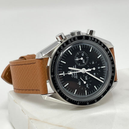 20Mm Brown Tan Epsom Leather Grained Calfskin Elegant Vintage Watch Strap Band