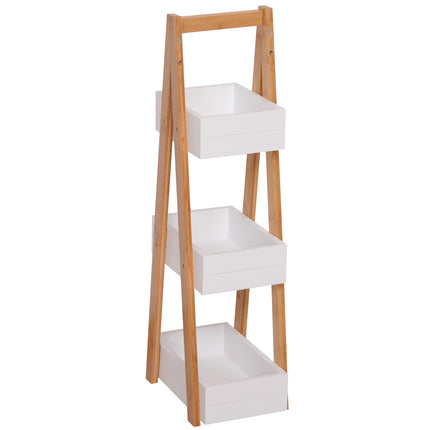 HOMCOM 3 Tier a Frame Bathroom Shower Caddy Storage Unit Shelving Organizer