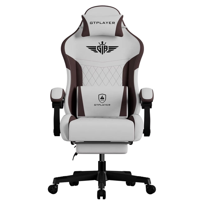 Gaming Chair Fabric, High Back Computer Chairs with Footrest for Adults Ergonomic Lumbar Support Swivel PC Chair for Ho