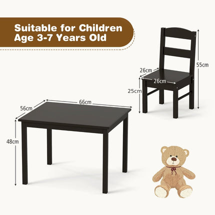 Kids Table and 4 Chairs Set for Toddlers Dining, Drawing, Reading