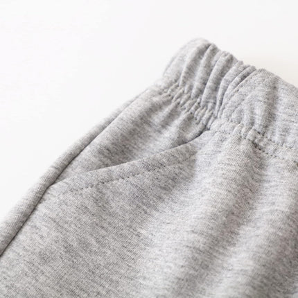 Toddler Boys Little Monster Embroidered Truck 2-Pieces Cotton T-Shirt and Shorts Summer Outfit Set