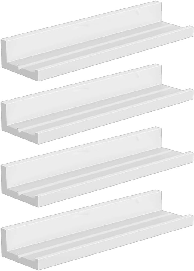 4X IKEA MOSSLANDA Picture Photo Ledge Rail Shelf White 55Cm