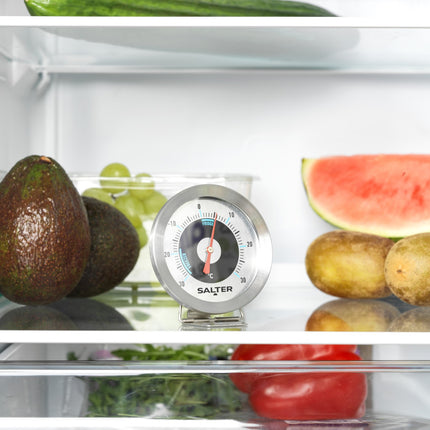 Salter Fridge/Freezer Thermometer Analogue Stainless Steel Food Safety -30–30°C
