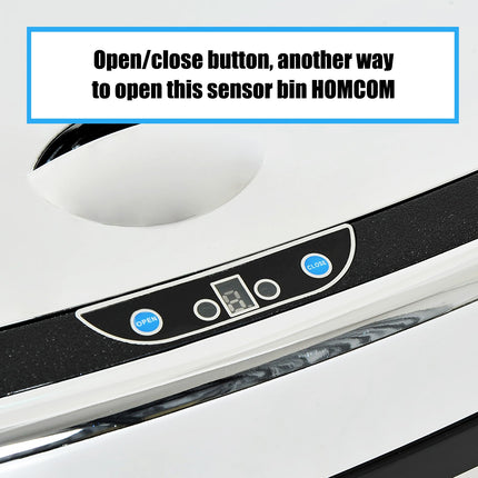 Sensor Bin 68L Automatic Kitchen Waste Dust Touchless Stainless Steel Silver