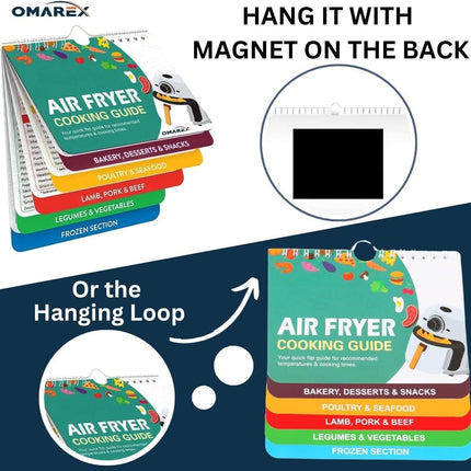 Air Fryer Cookbook, Air Fryer Magnetic Cheat Sheet Set (Booklet) -Gift for Mom