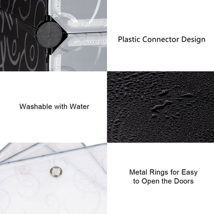 Portable Wardrobe with Doors for Clothes, Shoes and Toys