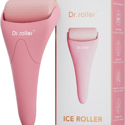 Ice Roller for Face and Eyes Silicone Massager, Ice Face Roller, Face Ice Rollers for Women Skin Care Tool for Reduce Puffiness Migraine Pain Relief and Minor Injury (Pink)