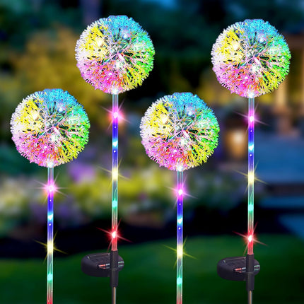 CUQOO Solar Garden Lights – 4 Pack Colour-Changin