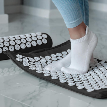 Acupressure Mat with Pillow Acupuncture Pin Massage Set Neck Pain Relief