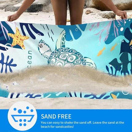 Extra Large Microfibre Beach Towels for Adults , 180 × 90 Cm Quick Dry 2 Pack