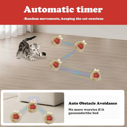 Smart Cat Toys Interactive Chirping Hide and Seek Cat Catching Game Ball