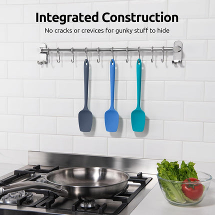 U-Taste Silicone Spoon Spatula Set of 3: 315 ℃ Heat-Resistant Food Grade Flexibl