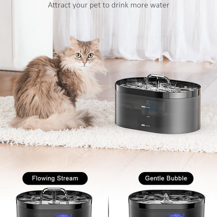 2.2L Pet Water Fountain Automatic Dog Drinking Fountain Filtered Cat Water Bowl