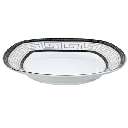 16PC Square Dinner Set Porcelain Dining Soup Plate Bowl Mug Dinnerware Printed