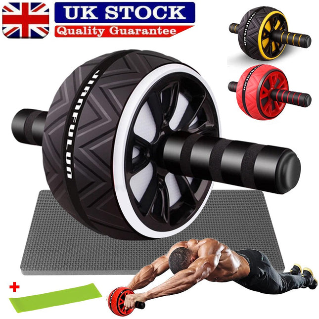 Pro Abs Roller Exercise Wheel Abdominal Core Strength Workout Muscle Cruncher UK