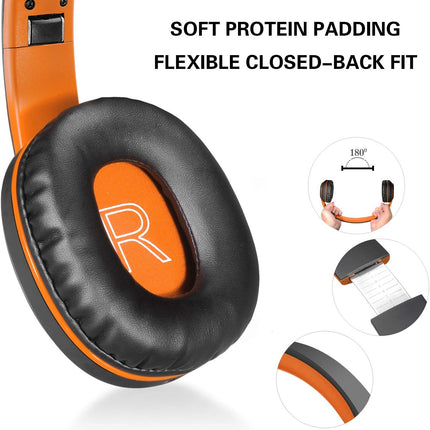 Worwoder Wireless Headphones over Ear, 80 Hours Playtime Bluetooth Headphones, H