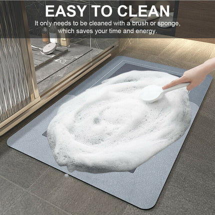 Absorbent Soft Bath Mat Bathroom Shower Rug Floor Carpet Non Slip Pad Washable