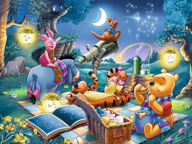 UK Picnic Moon Full Drill 5D Diamond Painting Embroidery Cross Stitch Kit Decor