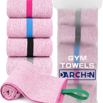 DARCHEN [5 Pack Gym Towels Accessories for Men, Quick Dry Sweat Towel for Workou