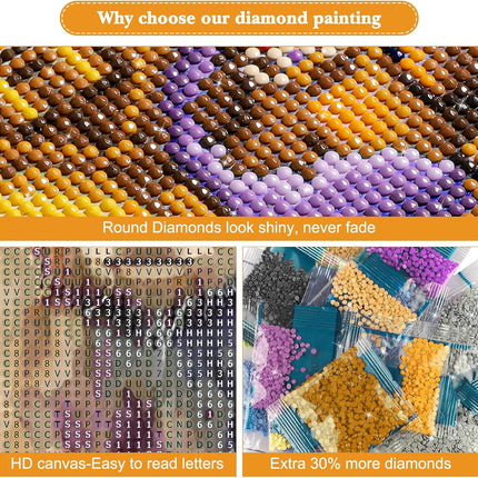 Watercolor Highlander Cow Diamond Art Painting Kits for Adults