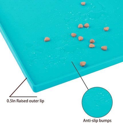 Large Pet Puppy Silicone Waterproof Feeding Food Mat Dog Non Slip Bowl Placemat