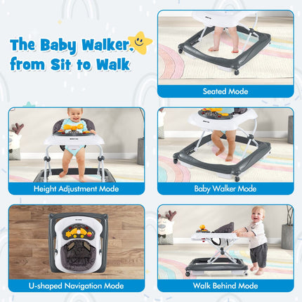 Toddler Activity Center Push Walker with 3 Adjustable Heights