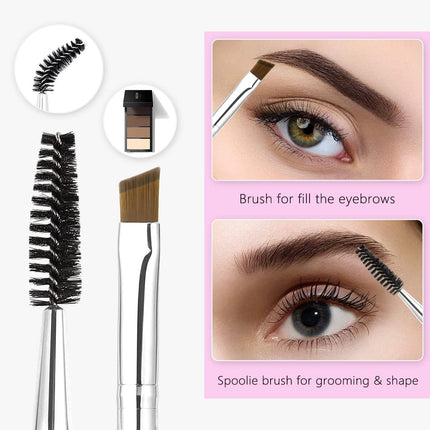 Eyelash Curlers Eyebrow Brush Kit for Women W Lash Curler, Eyelash Comb Seperator, Mascara Brushes, Eyelash Extension Tweezers, Angled Eyebrow Brush and Comb, 10 Silicone Refills Pads for Lash & Brow