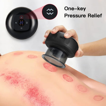 Smart Cupping Therapy Set,Upgrade Cellulite Remover Massager,Rechargeable 4 in 1 Vacuum Therapy Machine for Pain Relief, Electric Gua Sha Cupping Massage Tool (12 Level-Black)