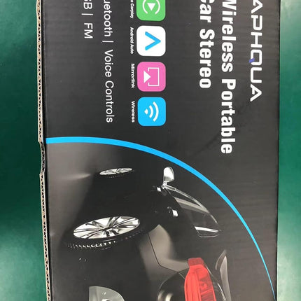 Carplay Screen for Car, 7'' Wireless App-Le Carplay & Android Auto Car Stereo, Portable Car Play Touch Screen Digital Media Receivers with GPS Navigation/Mirror Link/Bluetooth/Fm/Aux/Usb