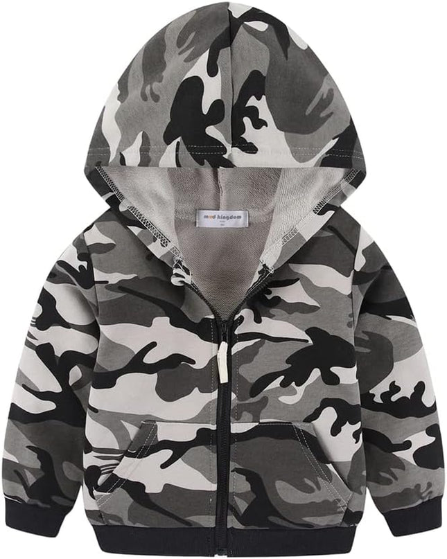 Boys Girls Patchwork Hoodie Zip up Hooded Sweatshirt with Rainbow Embroidery Jacket