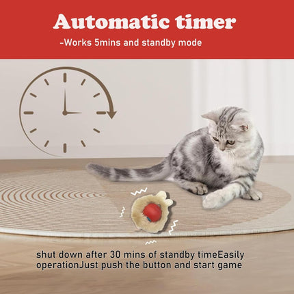 Smart Cat Toys Interactive Chirping Hide and Seek Cat Catching Game Ball