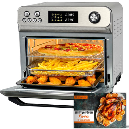 24L Air Fryer Oven with Rotisserie Digital Knob 1800W 10In1 Airfryer