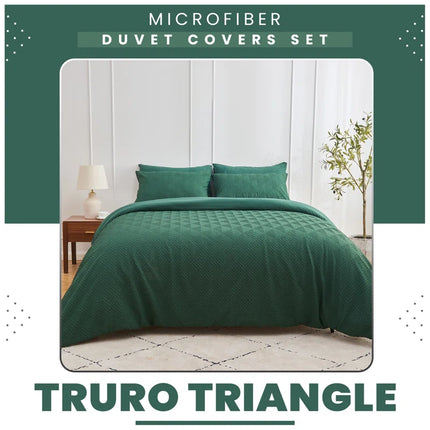 Polyester Geometric Duvet Cover with Pillowcases