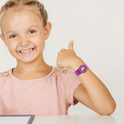 Aromatherapy Diffuser Bracelets Essential Oil Slap Bracelet with 30Pcs Pad Fillable Scent Sport Wristband for Kids Girls Women Purple