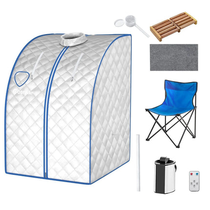 3L Portable Steam Sauna with 9-Level Temperature and Folding Chair