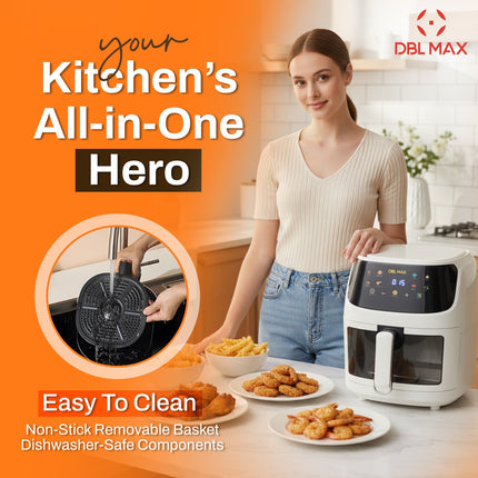 5L Air Fryer Transparent New Large Capacity Touch Screen Multifunction Mini Oven